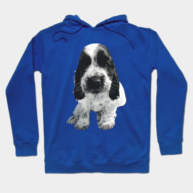 English Cocker Spaniel - Cute Blue Roan puppy dog Hoodie by ElegantCat